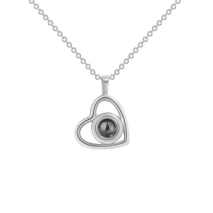 Color Picture Custom Projection Necklace Copper Pendant Titanium Steel Chain High Quality Jewelry For Women Girlfriend Gifts