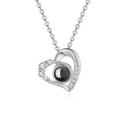 Color Picture Custom Projection Necklace Copper Pendant Titanium Steel Chain High Quality Jewelry For Women Girlfriend Gifts
