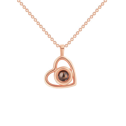 Color Picture Custom Projection Necklace Copper Pendant Titanium Steel Chain High Quality Jewelry For Women Girlfriend Gifts