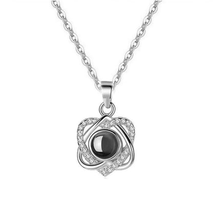 Color Picture Custom Projection Necklace Copper Pendant Titanium Steel Chain High Quality Jewelry For Women Girlfriend Gifts
