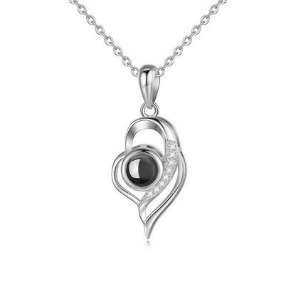 Color Picture Custom Projection Necklace Copper Pendant Titanium Steel Chain High Quality Jewelry For Women Girlfriend Gifts