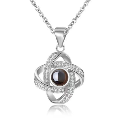 Color Picture Custom Projection Necklace Copper Pendant Titanium Steel Chain High Quality Jewelry For Women Girlfriend Gifts