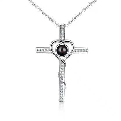 Color Picture Custom Projection Necklace Copper Pendant Titanium Steel Chain High Quality Jewelry For Women Girlfriend Gifts