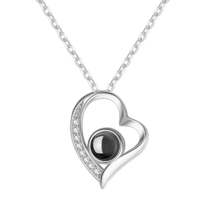 Color Picture Custom Projection Necklace Copper Pendant Titanium Steel Chain High Quality Jewelry For Women Girlfriend Gifts